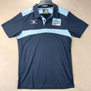 Gilbert Photon Medium Mens Polo Shirt Gallagher Rugby 19x28 **Fits A Small **